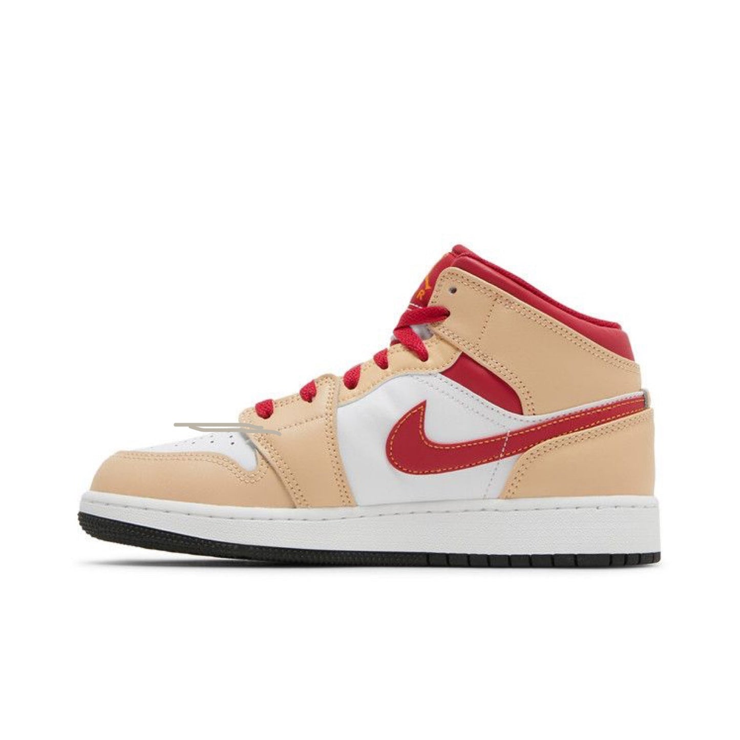 Air Jordan 1 Mid 'Light Curry Cardinal Red'