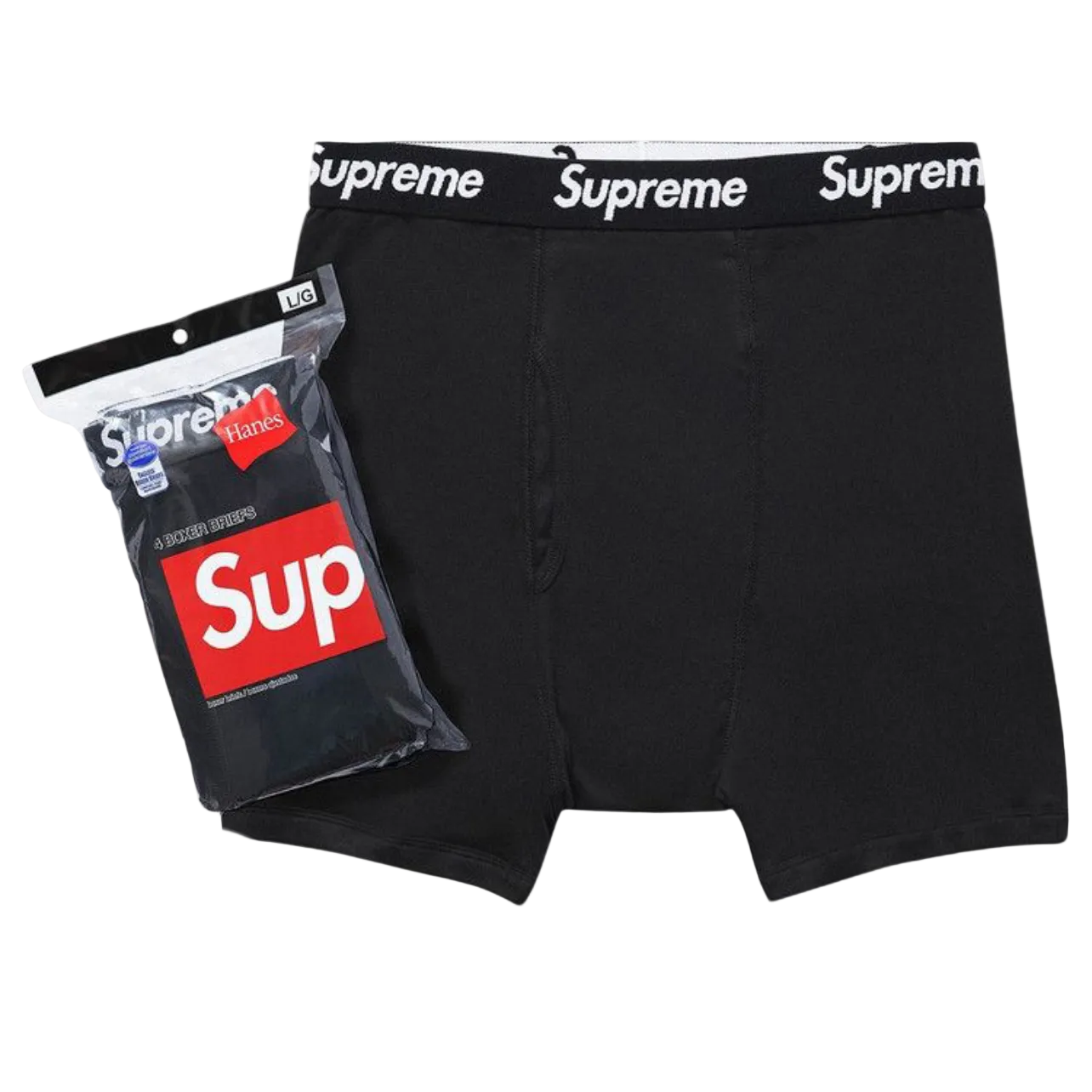 Boxerky Supreme Hanes čierne