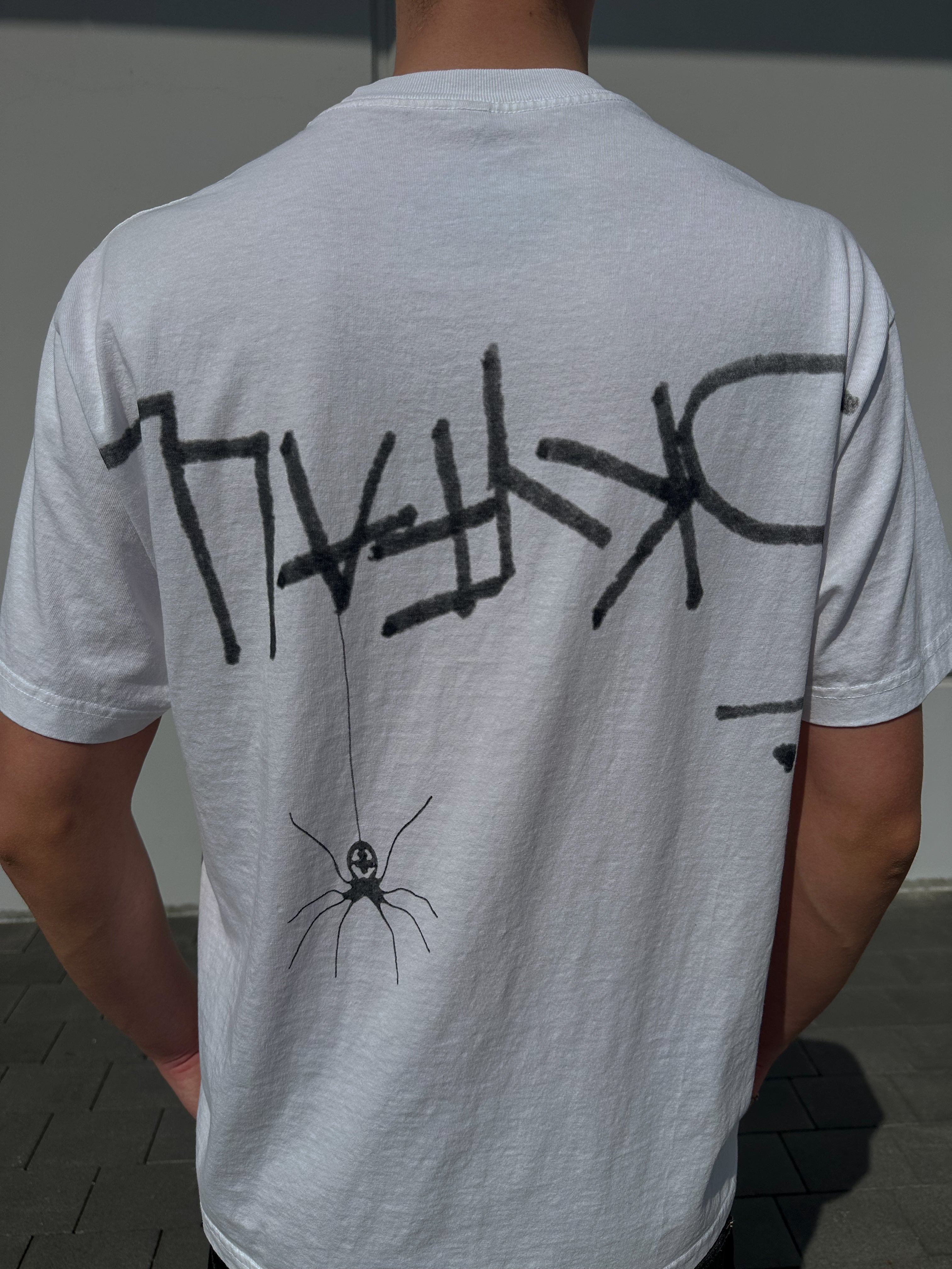 Biele tričko Sp5der x Travis Scott DAYS BEFORE RODEO