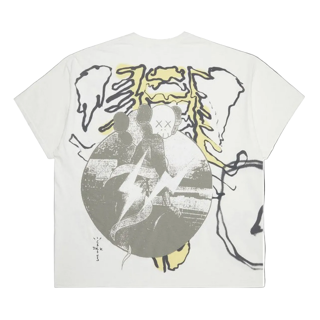 Tričko Travis Scott x KAWS For Fragment „Vintage Wash“