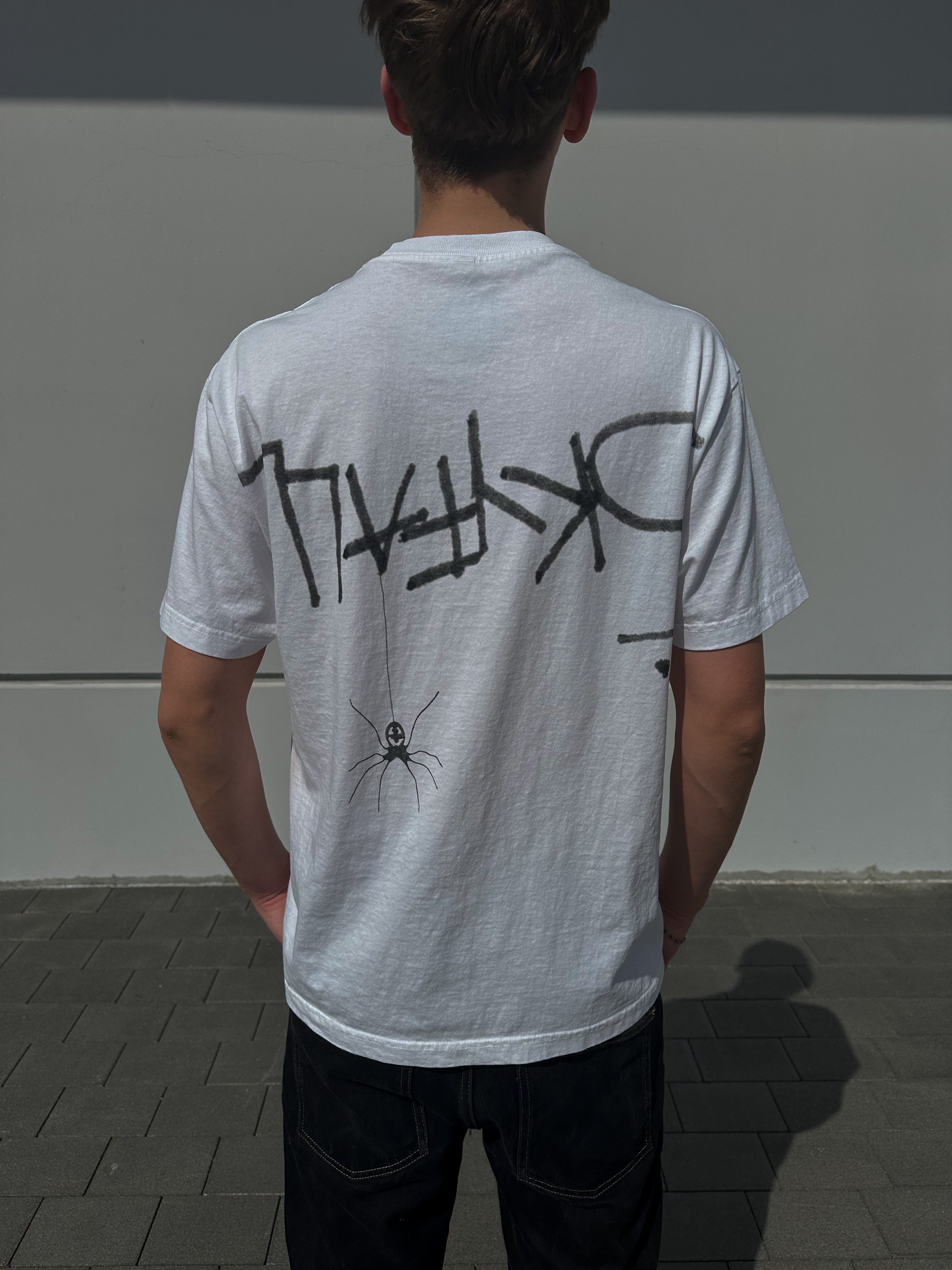 Biele tričko Sp5der x Travis Scott DAYS BEFORE RODEO