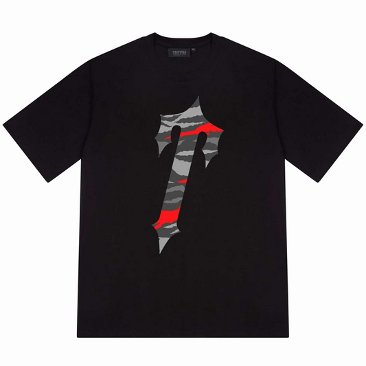 Trapstar Decoded All Terrain Tee - Black/Red Camo Tee