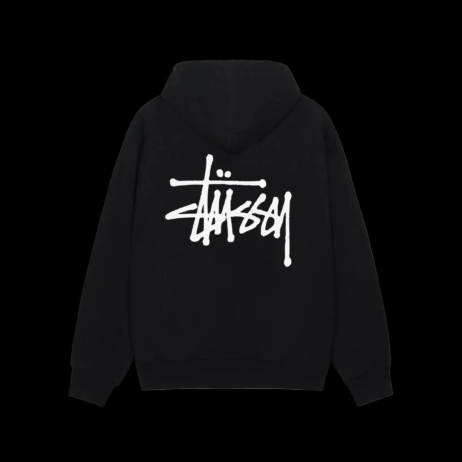 Mikina s kapucňou Stüssy Zip čierna