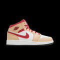 Air Jordan 1 Mid 'Light Curry Cardinal Red'
