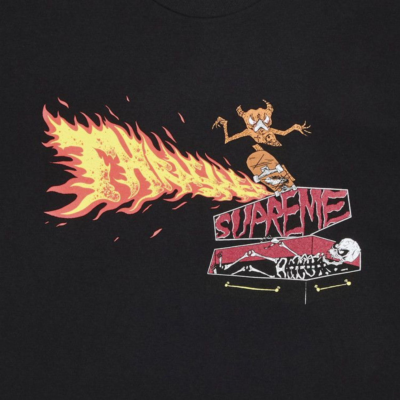 Supreme x Thrasher Back Tail T-shirt Black