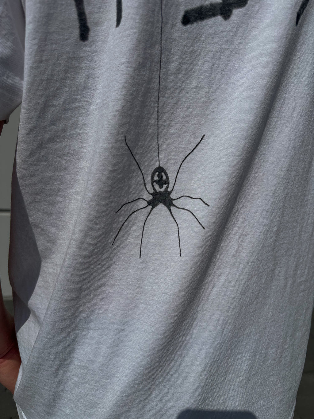 Biele tričko Sp5der x Travis Scott DAYS BEFORE RODEO