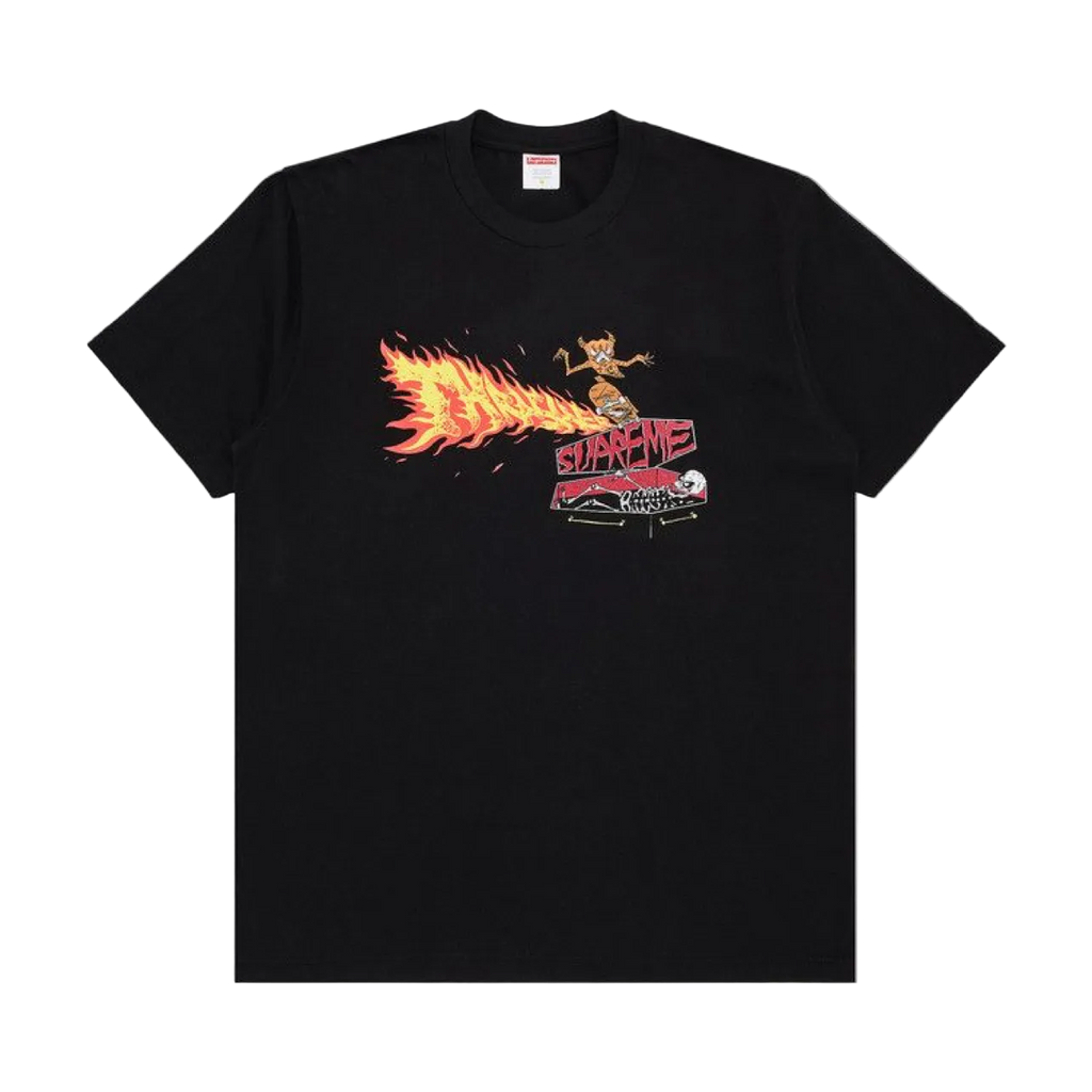 Tričko Supreme x Thrasher Back Tail čierne 