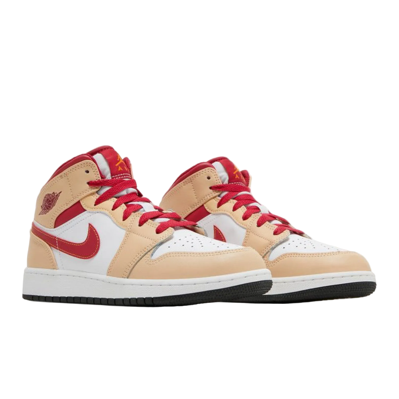 Air Jordan 1 Mid 'Light Curry Cardinal Red'