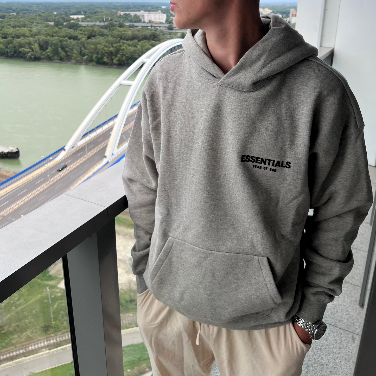 Fear of God Essentials Hoodie Dark Oatmeal