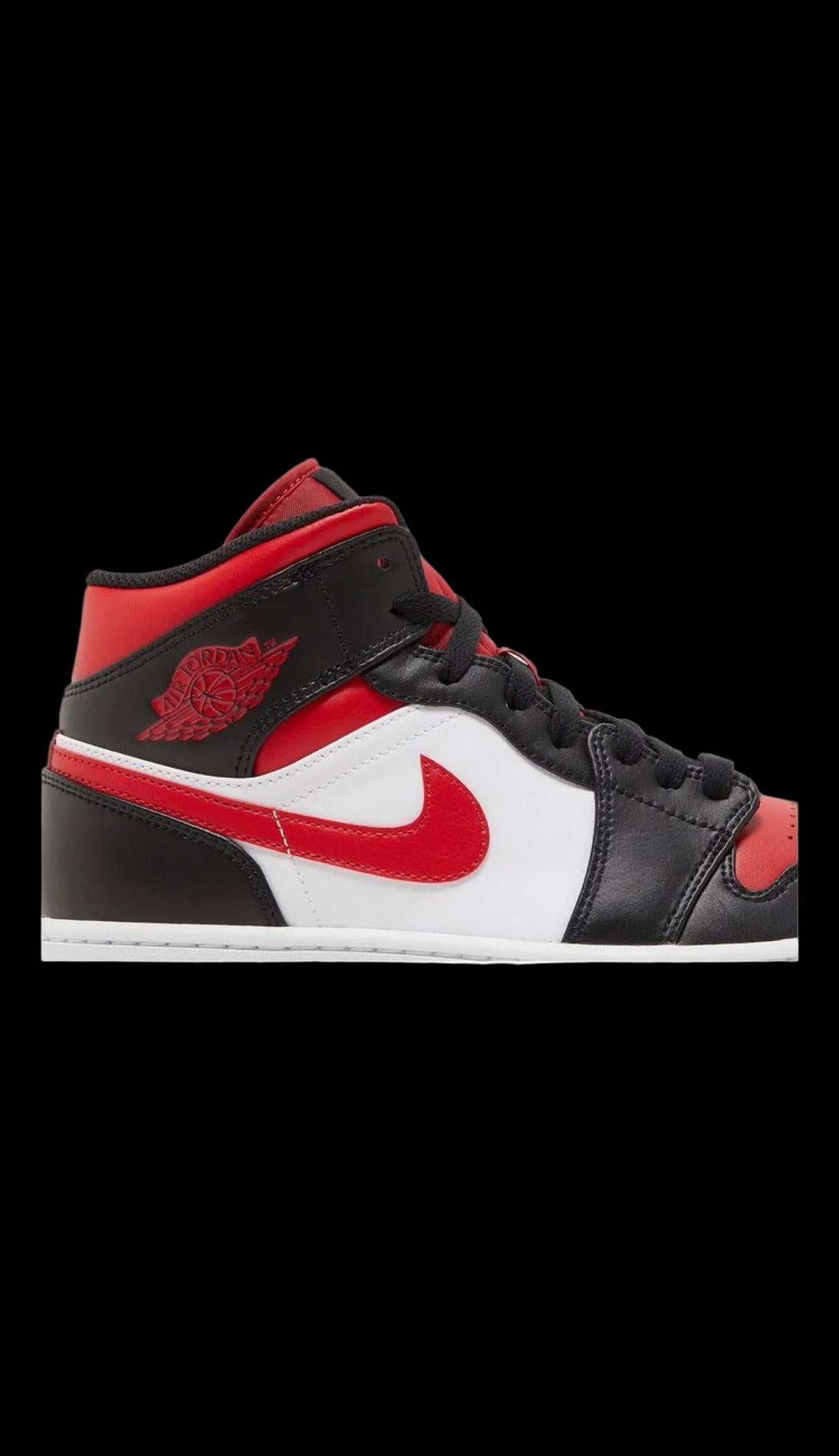 Jordan 1 Mid 'Bred Toe'