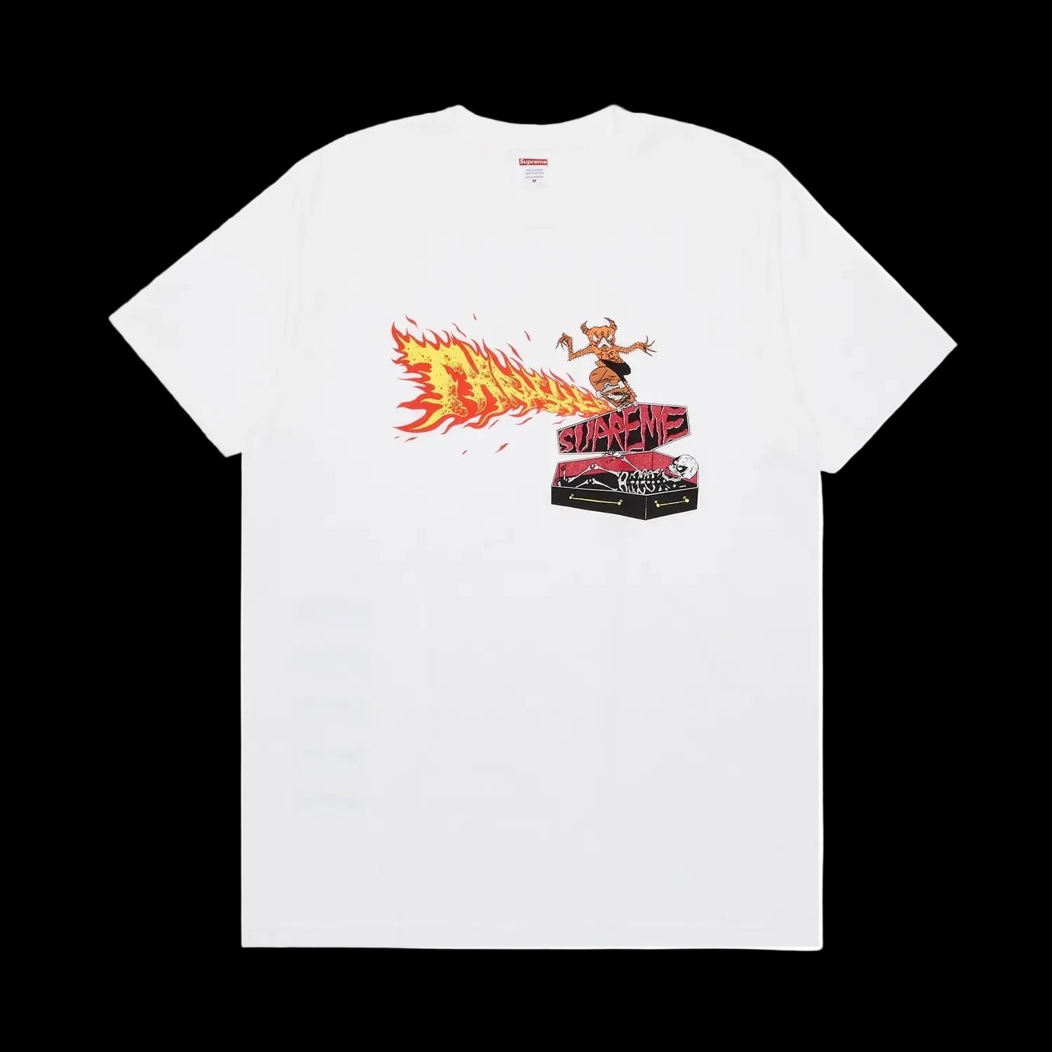 Tričko Supreme x Thrasher Back Tail biele 