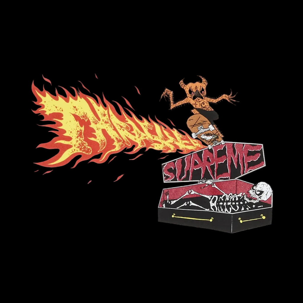 Tričko Supreme x Thrasher Back Tail biele 