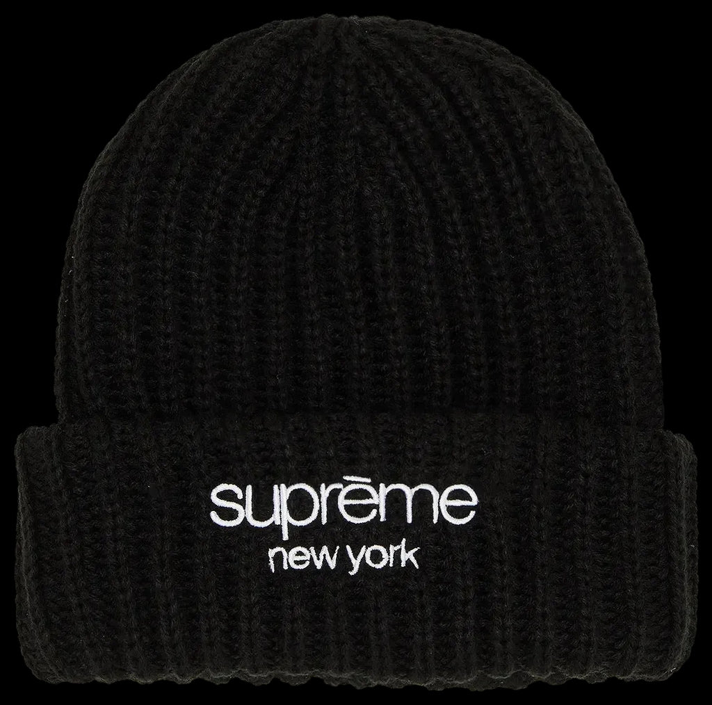 Supreme Classic Logo  Beanie Black