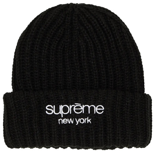 Supreme Classic Logo  Beanie Black