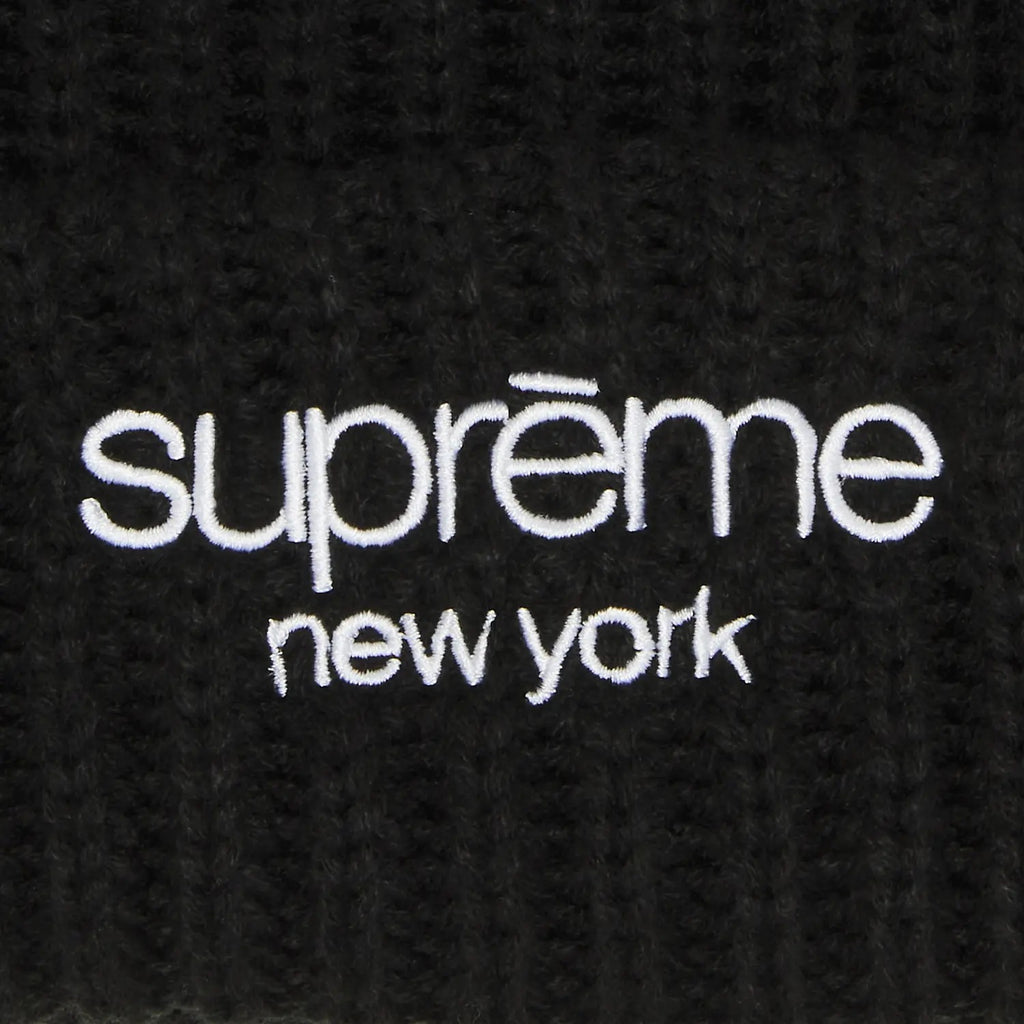 Supreme Classic Logo  Beanie Black