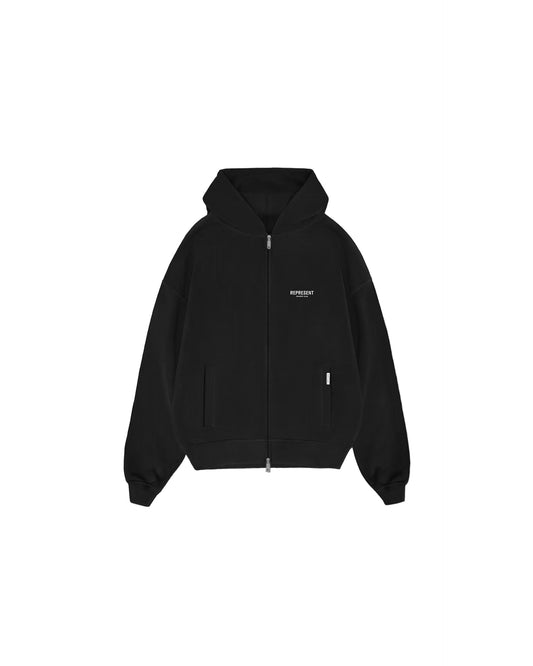 Represent Owners Club Zip-Up Hoodie Black