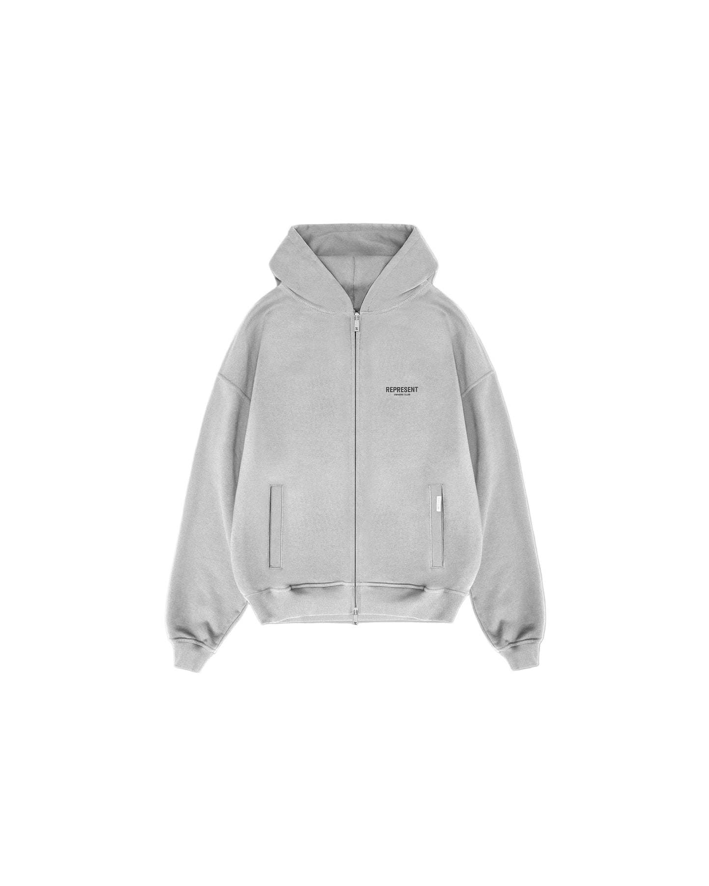 Represent Owners Club Zip-Up Hoodie Grey