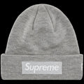 Supreme x New Era Box Logo Beanie Heather Grey