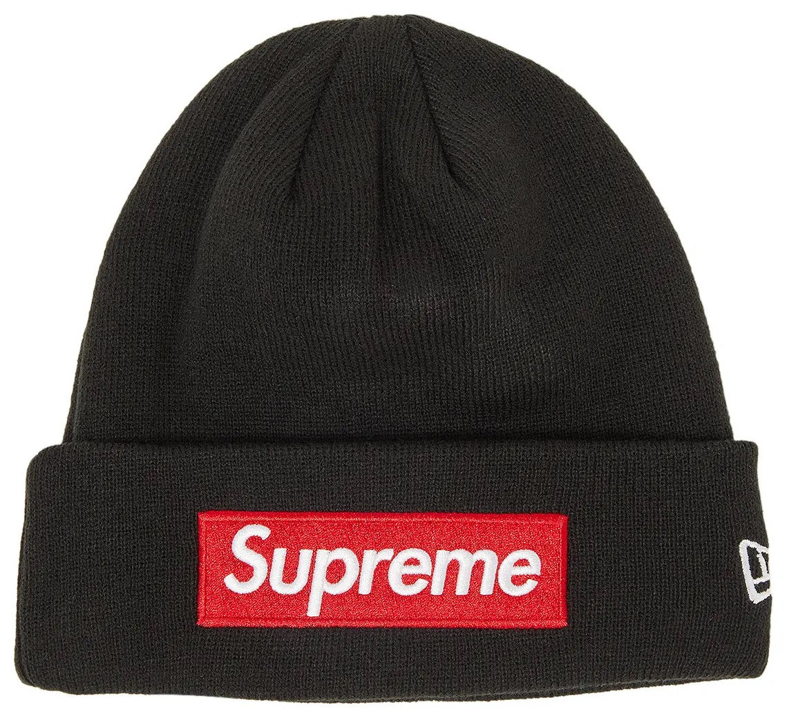 Supreme x New Era Box Logo Beanie Black