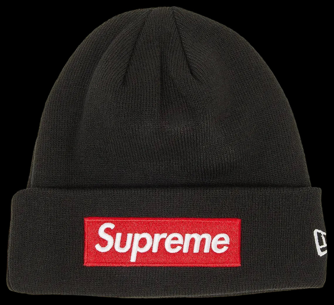 Supreme x New Era Box Logo Beanie Black