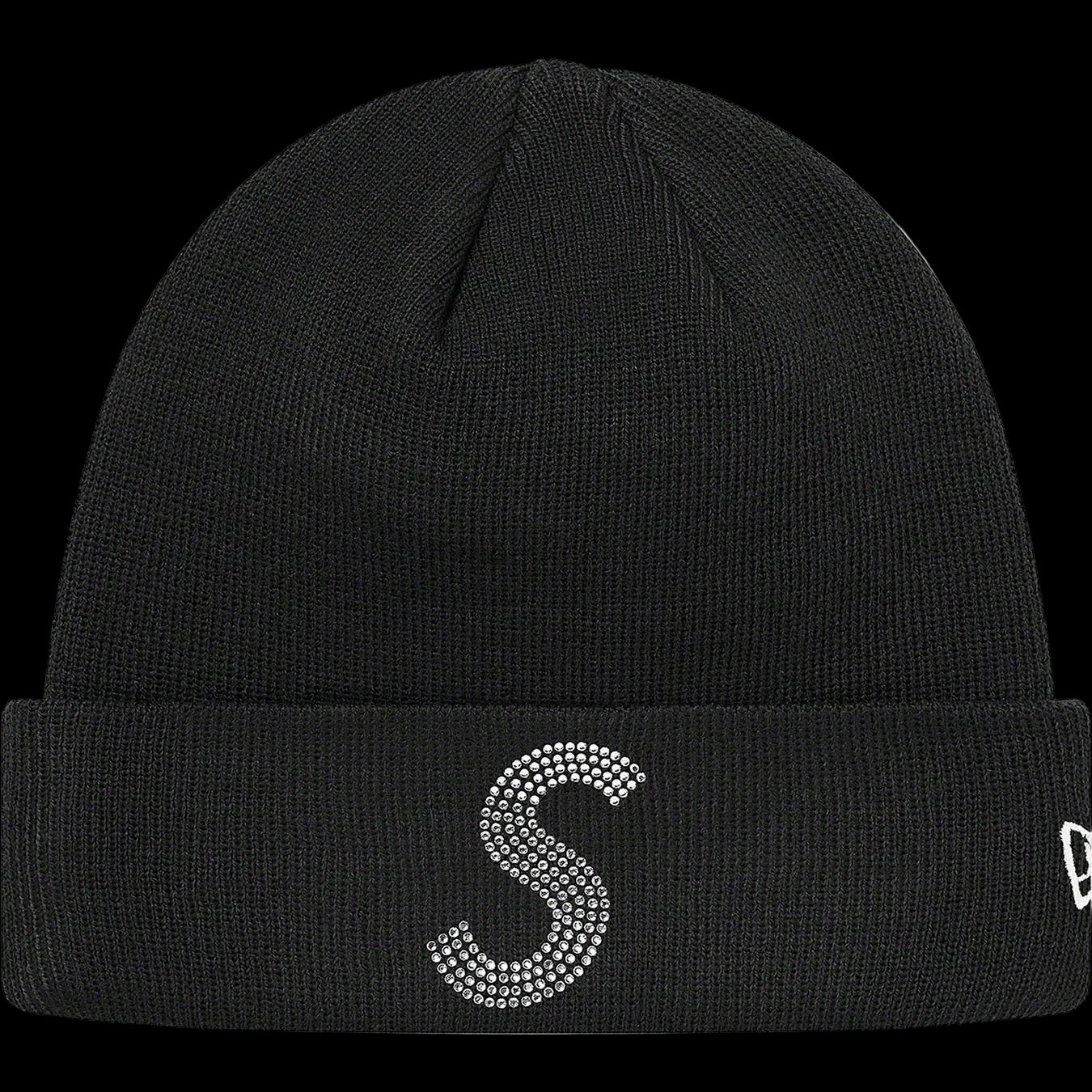 Čiapka Supreme x Swarovski S Logo Čierna