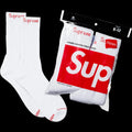 Supreme Hanes Socks White