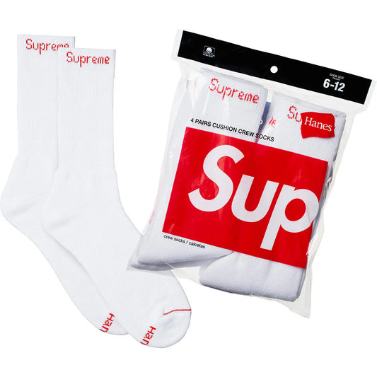 Supreme Hanes Socks White